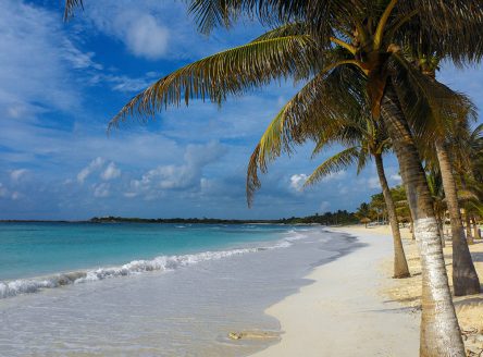 Cancun beach on the Yucatan Peninsula in Mexico.